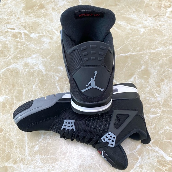 Jordan 4 Retro Black Canvas -Men’s Sneakers Shoes -Versatile Streetwear - Picture 10 of 10
